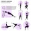 Ρυθμιζόμενες ζώνες αντίστασης Pilates Kit, Πολυλειτουργικό Pilates Stick για τόνωση και 4