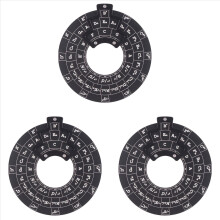 3x kwintencirkel gitaarakkoord houten melodietool muziekinstrumenten accessoires voor muzikanten