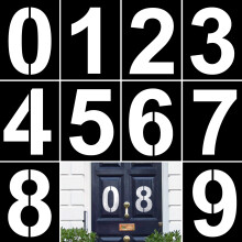 30 cm Large Number Stencils: Pack of 10 PET Stencils for Painting, DIY, 09