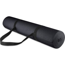 Tappetino da yoga antiscivolo per sessioni intense, consistenza spessa con supporto per le articolazioni, materiale scamosciato vegano facile da
