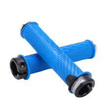 Puños para manillar de bicicleta, antideslizantes, de goma, diseño ergonómico, para bicicleta de montaña, con sistema de doble bloqueo, puños de