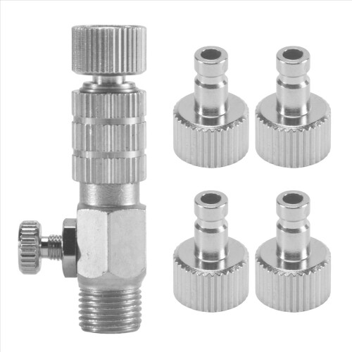 Durable Airbrush Quick Release Coupling Disconnect Connector Adapter Standard 1/8 Inch Plug Fitting 2