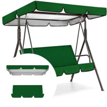 Garden Swing Canopy Replacement Waterproof Outdoor Swing Chair Cover 2/3 Seater FadeResistant Dark Green