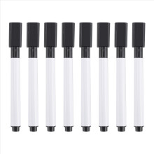 100 stuks whiteboardmarkers met rubberen dop, fijne punt, zwart
