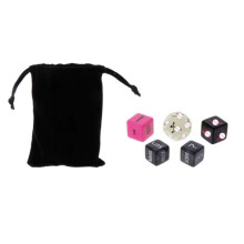 Collezione di dadi poliedrici portatili colorati, set di dadi luminosi di qualità controllata per giochi da tavolo, materiali acrilici