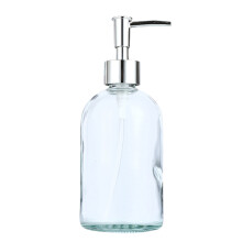 Contemporary Glass Dispenser NonDrip Pump For-Transparent color