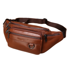 Bolsa transversal para homens e mulheres, produto de moda sustentável, feita em couro genuíno de alta qualidade e poliéster, com alça ajustável