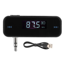 Mini-FM-Transmitter mit automatischer HiFi-Stereo-Wiedergabe, digitaler Phasenregelschleife (PLL), LCD-Display, kompatibel mit iPhone und iPad für