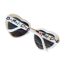 Heart Shape Bride Glasses for Bridesmaids Bride to Be-White