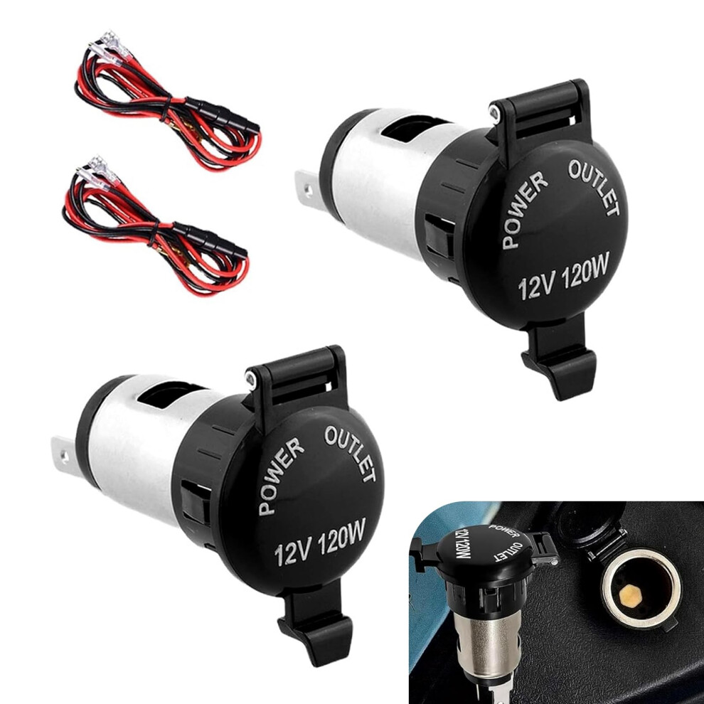 12V Cigarette Lighter Socket Waterproof Power Outlet With Fuse For Car Motorcycle Boat Black 9001264103491