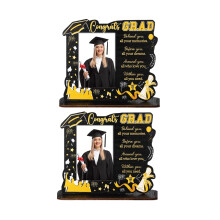 Wooden Graduate Photo Display Holder Frame Commemorative-Black