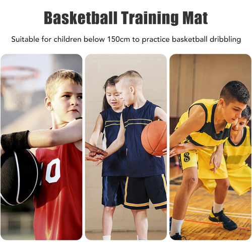Basketball Training Mat Black for Gym Steps Non Slip Durable Exercise Floor Mat 2