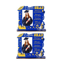 Graduation Memory Frame Wooden Photo Holder With-Blue