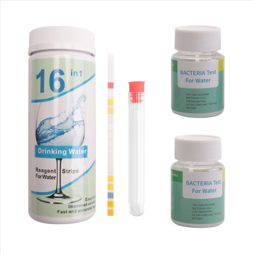 17-in-1 complete watertestkit voor thuis, 100 strips + 2 testkits Drinking Easy Testing, pH, lood 1
