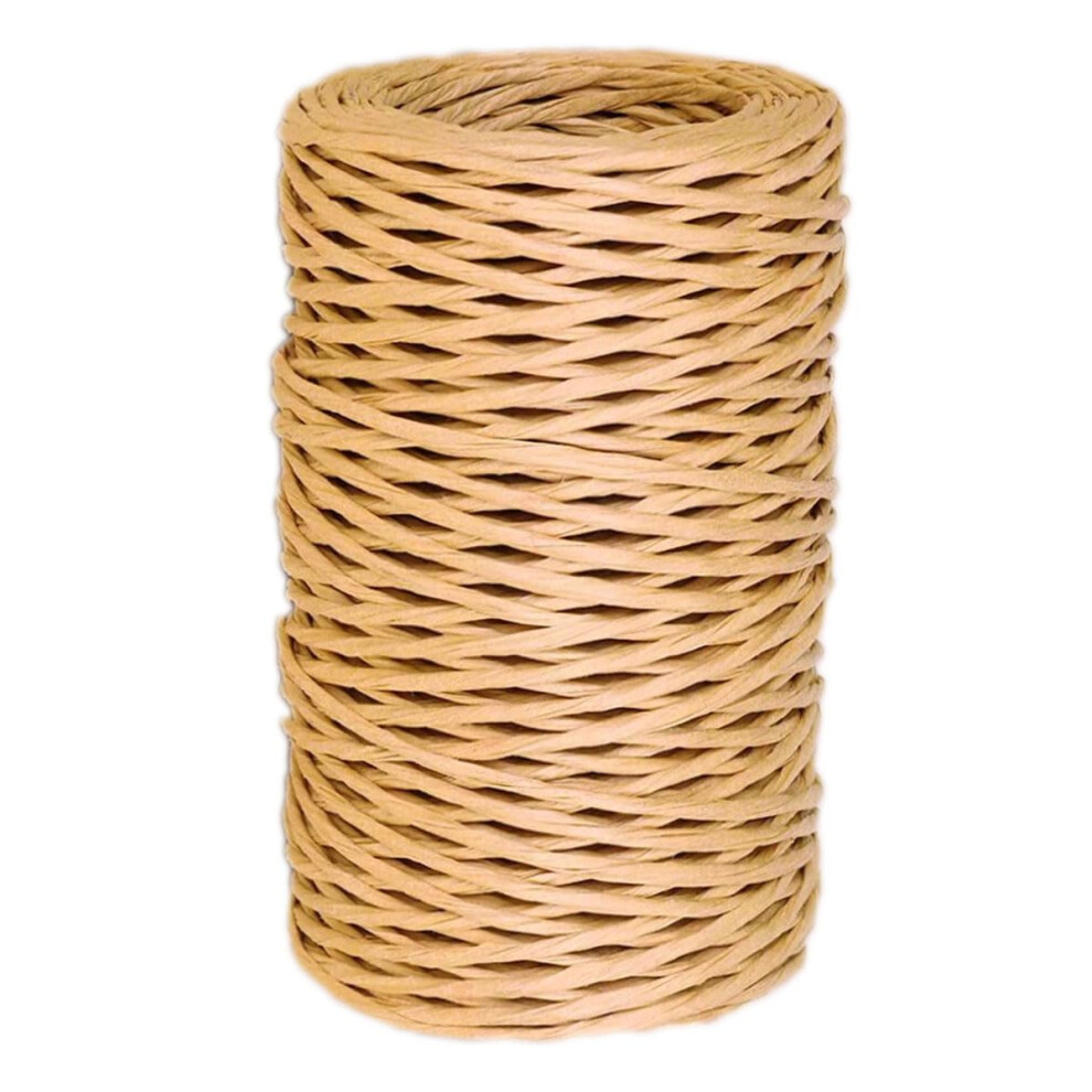 Bind Wire Wrap Twine Colorful Paper Vine, 2 Mm Bastpaper Tape With Wire For Diy Basket, Flower Bouquets, Diy Projects (Coffee) 9001264105211