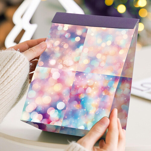 Scrapbook Paper Colourful Sequins Pattern, 48 Sheets Pink, 15.2 x 15.2 cm 2