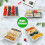 Snack Bowl with Lid, 4 Compartments for Sweets, Candy, Nuts, Fruit 2