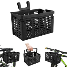Foldable bicycle basket rear, black, 31.5 X 22.5 X 20.5 cm/12.4 X 8.8 X 8.0 (open) universal bicycle baskets, bicycle storage