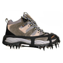 1 Pair NonSlip Shoes Black Snow Traction Cleats 18 Teeth Silicone Crampons Ice Cleats For Shoes