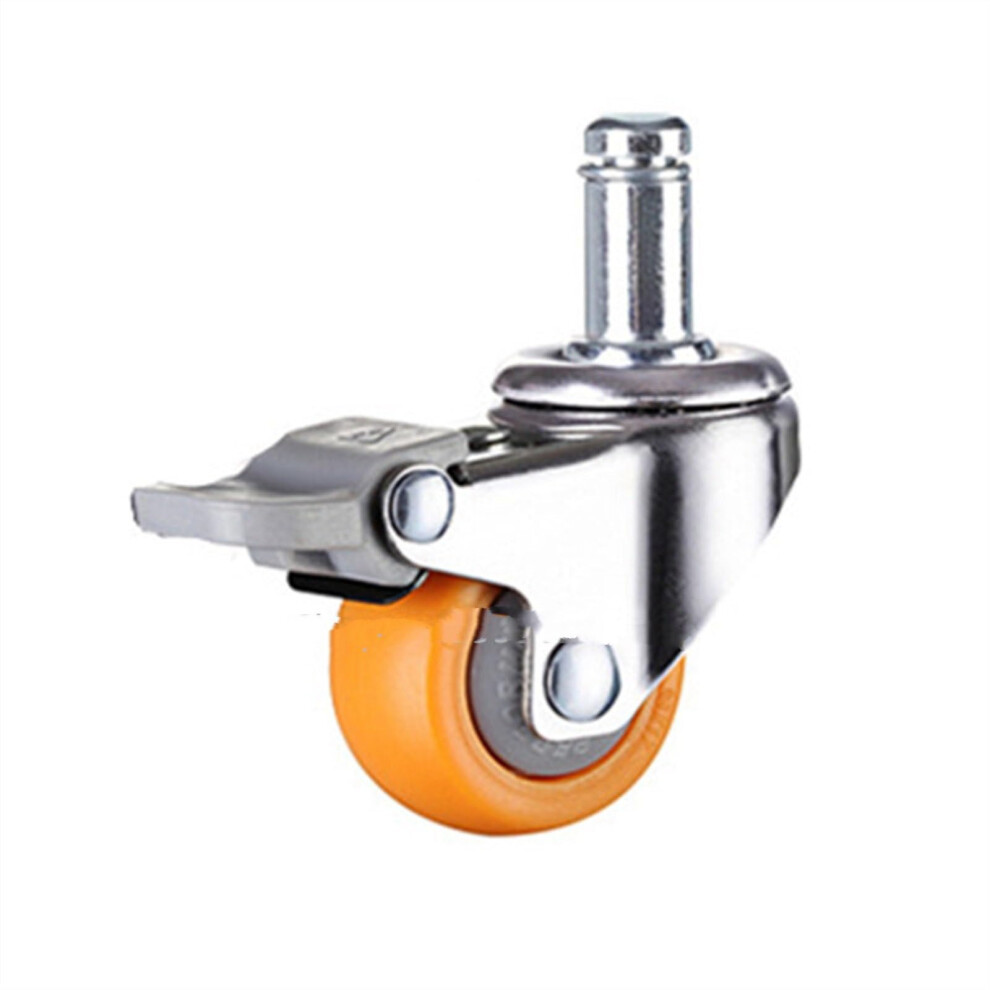 Caster, 4 Pieces, 1/1.25/1.5/2 Inch, Faux Furniture Casters, Orange, Caster, Trolley, Rubber Casters 9119770810397