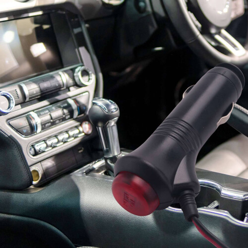 12V 24V Male Car Cigarette Lighter Power Socket Plug Connector On Off Switch 1