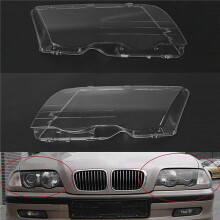 2X For- 4 Door E46 3 Series 1998-2001 Left Headlight Shell Lamp Shade Transparent Lens Cover Headlight Cover