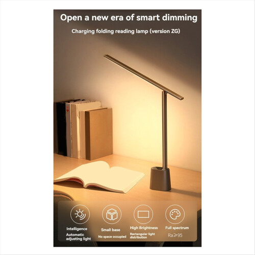 Baseus LED Desk Lamp Eye Protection Study Dimmable Office Light Foldable Table Smart Adaptive Brightness Bedside Read 2
