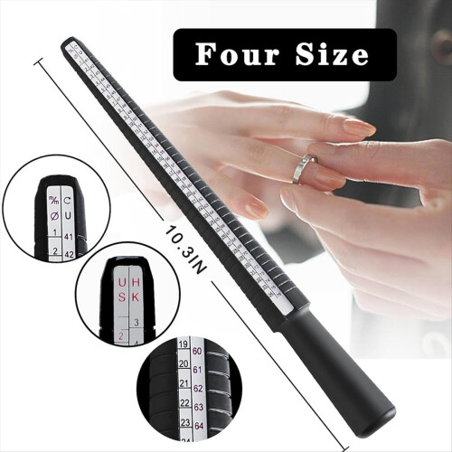 7-Piece Ring Sizer Measuring Tool for Both Men and Women Includes Finger Measurer, Sizers, Making Kit 1