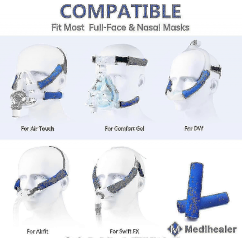 καλύμματα ιμάντων κεφαλοδέτη CPAP Universal - μαλακό φλις, πρόληψη κόκκινων σημαδιών 1
