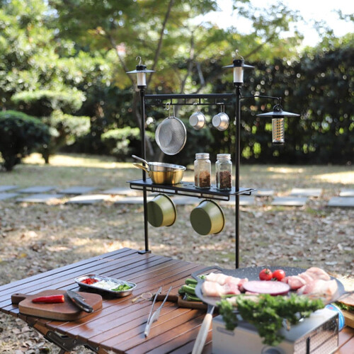 Multifunctional Camping Table Foldable Outdoor Storage Organiser 1