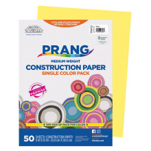 Papier budowlany Prang (dawniej SunWorks) żółty 9"""" x 12"""" 50 arkuszy