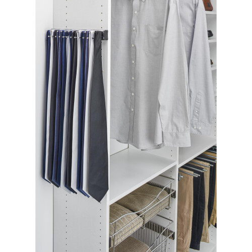 Rev-A-Shelf 14 Inch Επεκτεινόμενος Ράφι Οργάνωσης Γραβάτας και Ζώνης, Χρώμιο, TRC-14CR 1