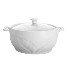 Ceramic soup tureen with glass lid porcelain serving tureen soup porcelain tureen stew pudding noodle soup bowl muesli bowl dessert bowl Normal A