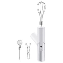 Afneembare roestvrijstalen garde, elektrische handmixer,-Wit