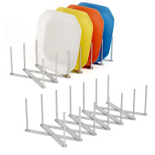 Stainless Steel Lid Holder, Pack of 2, Telescopic Shelf, Foldable Kitchen Storage