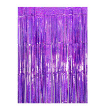 Tel Curta Glitter, Foil Fringes, Metallic Streamers, Purple