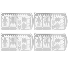 Corrosion Resistant Fishing Gear Multi Function Outdoor Survival Cards With Survival Blade And Fish Hook Gear For Hiking Camping Hunting Wilderness Su
