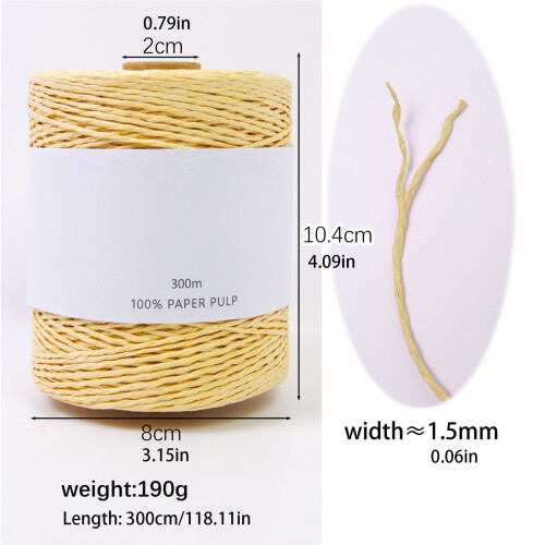Natuurlijk Papier Raffia Koord 3.28Yards 1.5mm Breed Raffia-39 1