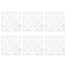 6 Pcs DIY 30X30cm Vintage Flower Pattern Stencils Template for Tile Wall Floor Furniture Decorative