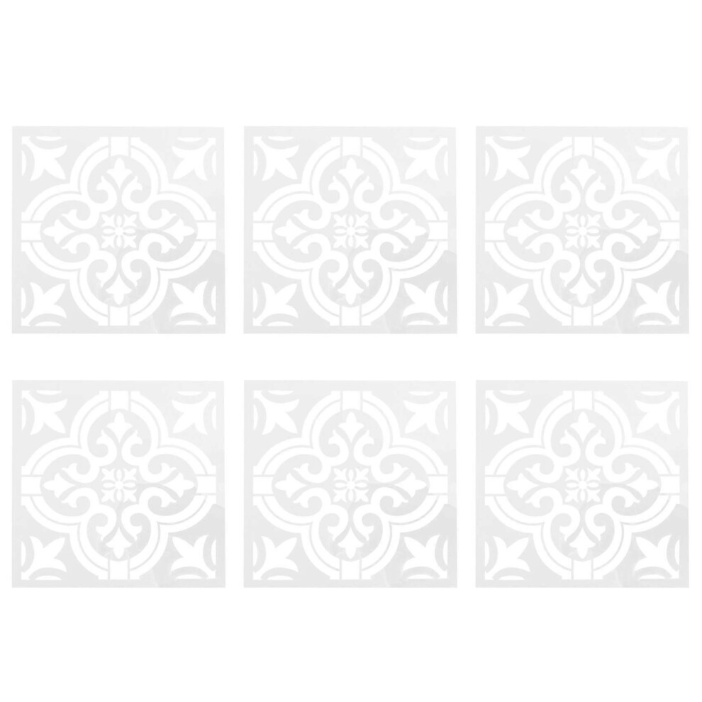 6 Pcs Diy 30X30cm Vintage Flower Pattern Stencils Template For Tile Wall Floor Furniture Decorative 6935161383096