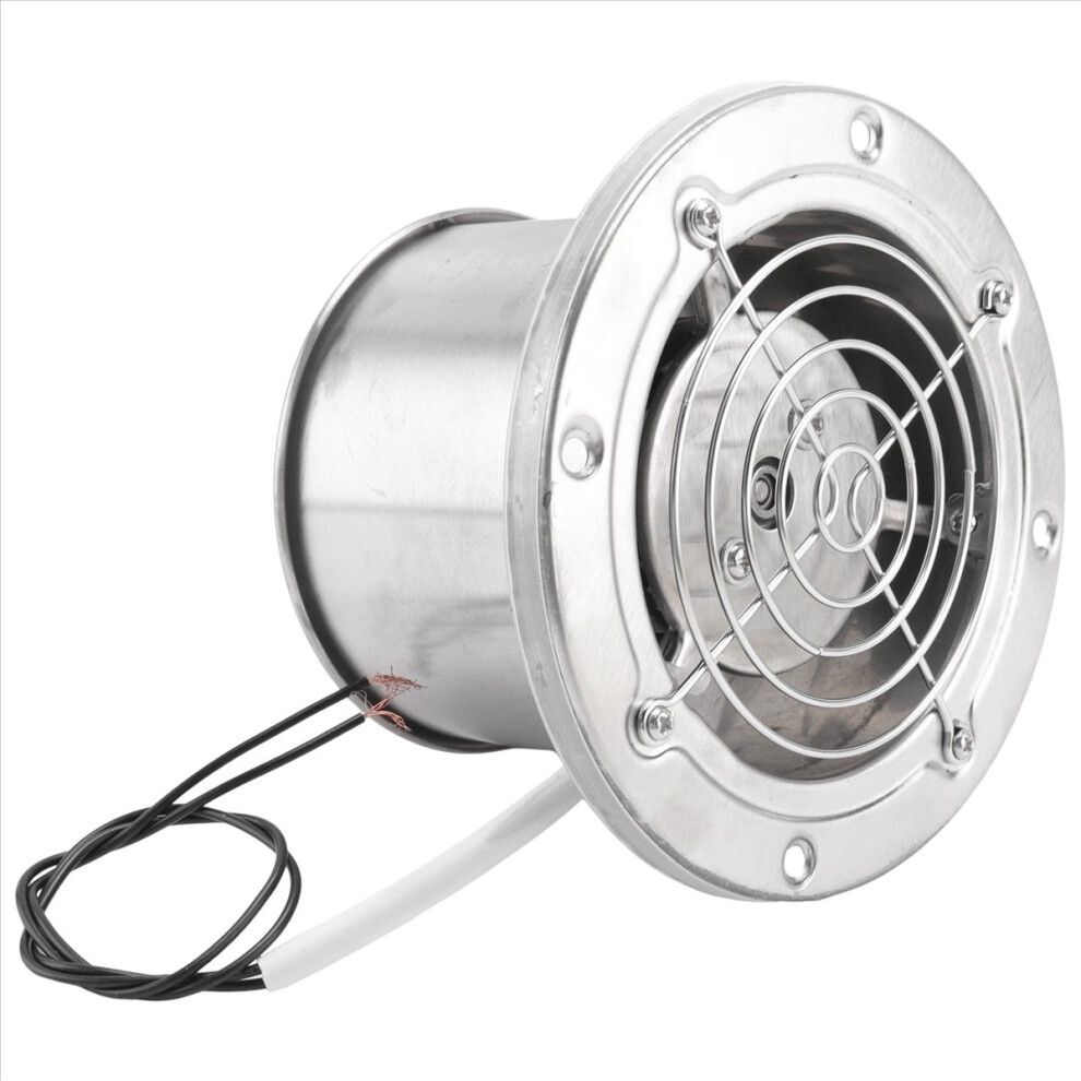 4 Inch Pipe Stainless Steel Exhaust Fan Window Duct Air Ventilation Blower Toilet Kitchen Ventilator Booster Extractor 4853907255013