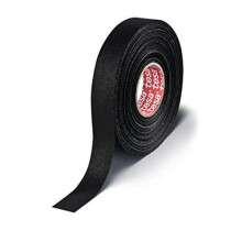 Tesa 51006 PET Fabric Adhesive Tape, 19 mm x 25 m, Black, Cable Wrapping Tape Cable Harnesses