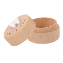 Memory box for first fetal hair organizer made of wood for boys and cute storage box for teeth durable and perfect