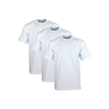 Pro Club Herren 3er-Pack T-Shirt aus schwerer Baumwolle mit kurzen rmeln und Rundhalsausschnitt, Wei, Gre M