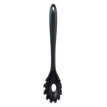 Ergonomic Silicone Spaghetti Server NonStick Silicone Noodles Spoon Multifunctional Pasta Fork For Family Meals Black