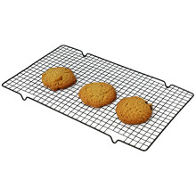 Cooling Rack Stainless Steel, Rectangular, Reusable for Baking, Grilling, 41x25cm, Dishwasher Safe, Black
