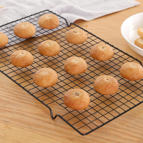 Cooling Rack Stainless Steel, Rectangular, Reusable for Baking, Grilling, 41x25cm, Dishwasher Safe, Black 2