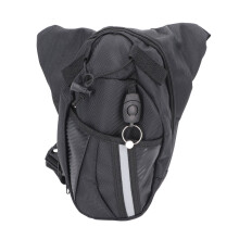 Riñonera multifuncional para hombre y mujer, bolsa ajustable para pierna de motocicleta con tira reflectante.