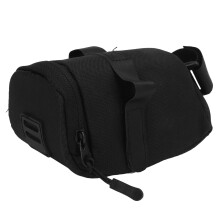 Bolsa de selim impermeável e expansível para bicicleta com design refletivo. Acessório durável para ciclismo em bicicletas de estrada e montanha.