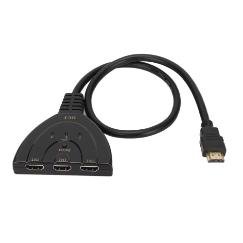 Διακόπτης HDMI με σχεδιασμό 3 σε 1 έξοδο, υψηλής ανάλυσης, διαχωριστής HDMI 4K για